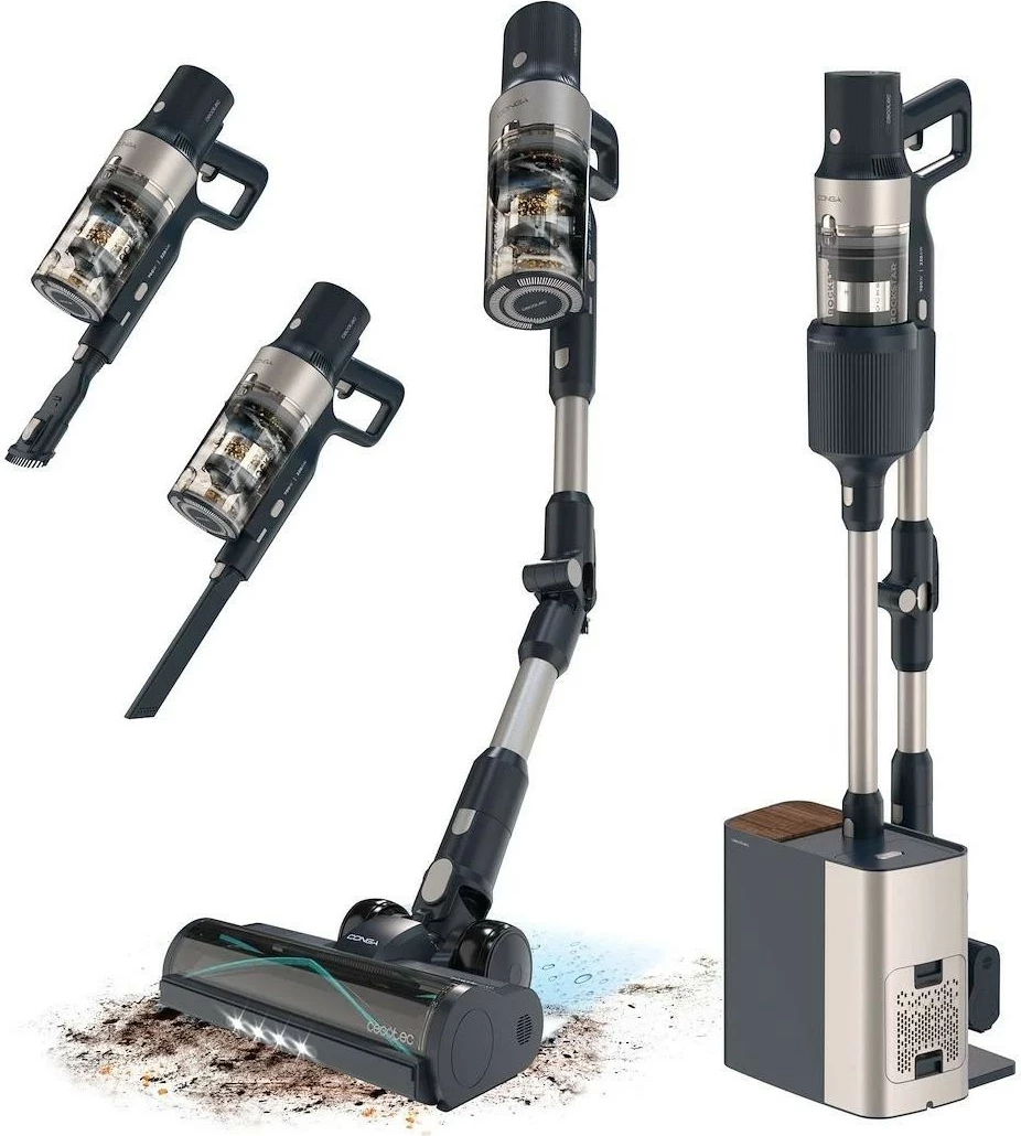 Fshesë me korent Cecotec Conga Rockstar 5500 Hurricane Station Flex, e zezë