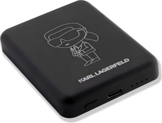 Powerbank wireless Karl Lagerfeld Ikonik MagSafe 3000mAh, e zezë
