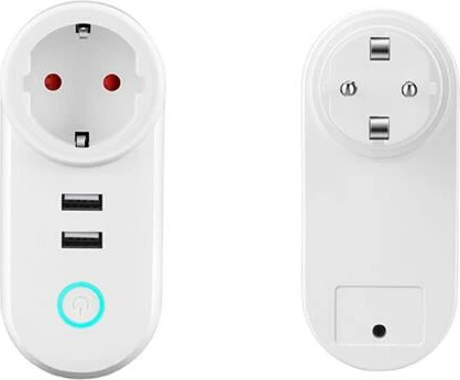 Prizë smart WiFi Moye Voltaic 16A/3520W me 2x USB, e bardhë
