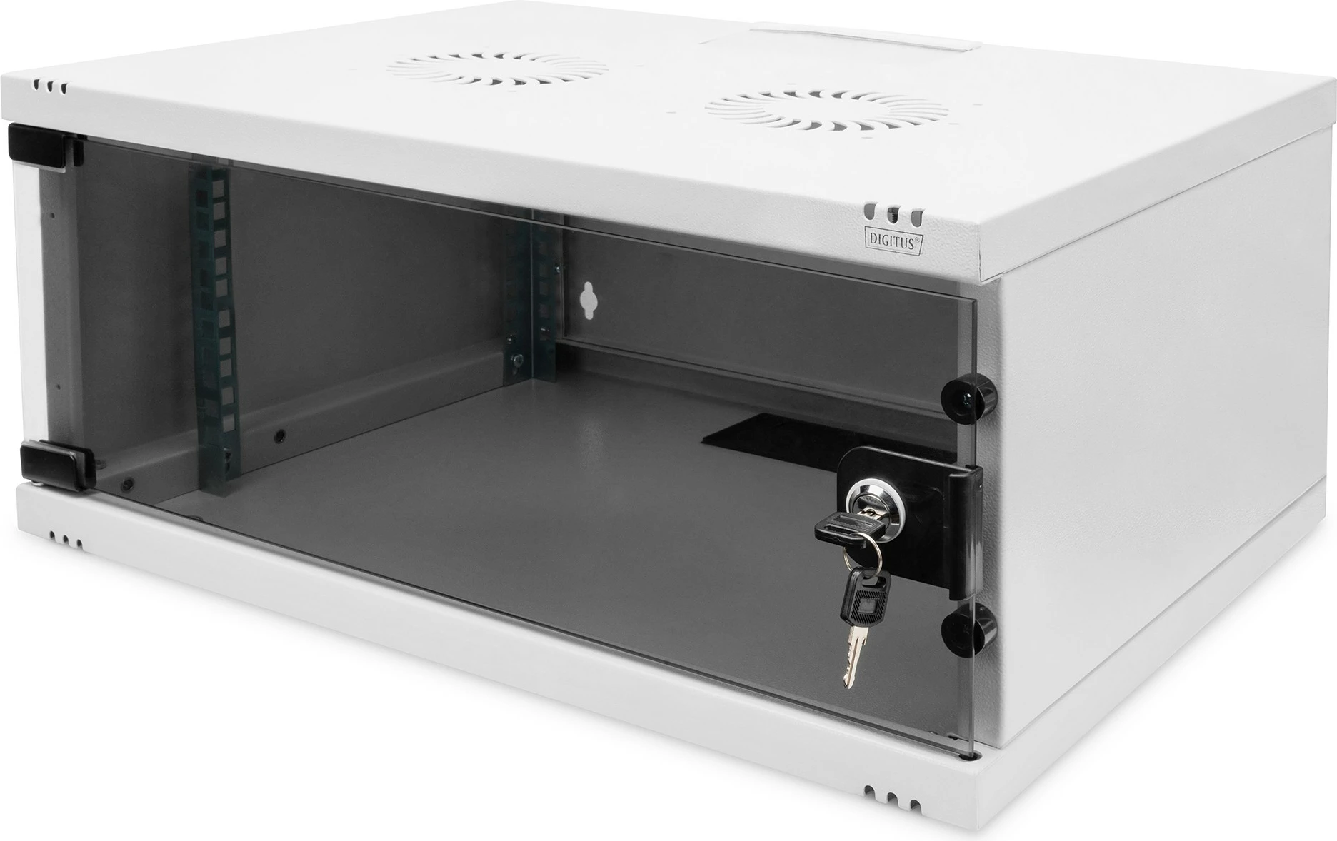 Kasë muri Digitus SOHO 4HE, 4U, 241x540x400mm, xham, gri