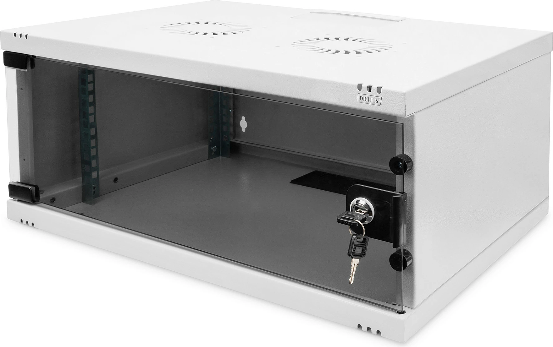 Kasë muri Digitus SOHO 4HE, 4U, 241x540x400mm, xham, gri