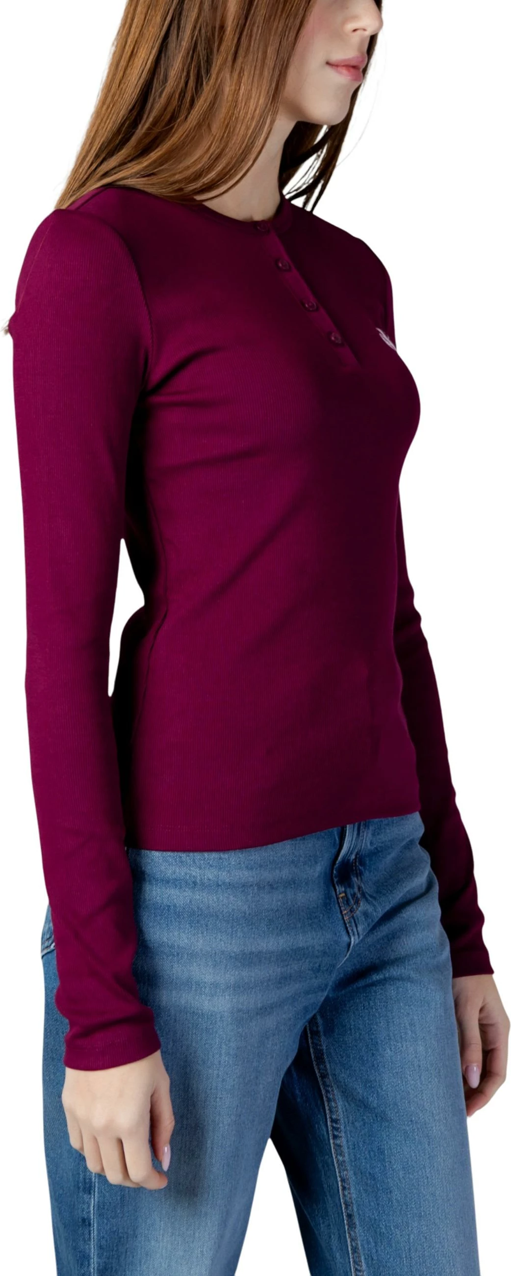 Maicë me mëngë të gjata për femra Calvin Klein Jeans LV047E201G, bordo [Madhësia: M]