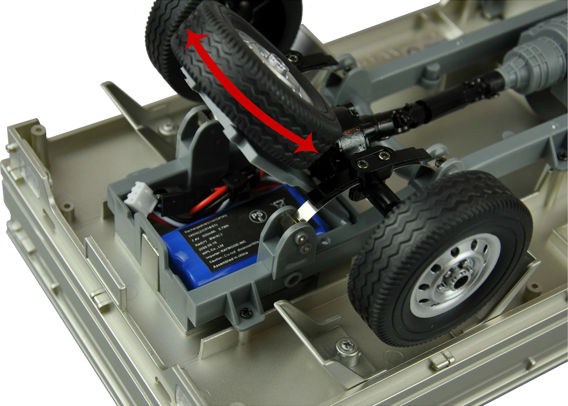 Kamionçinë RC AMEWI Kei Truck, 1:10, 2WD, 2.4GHz, bateri Li-Ion 500mAh, e hirtë