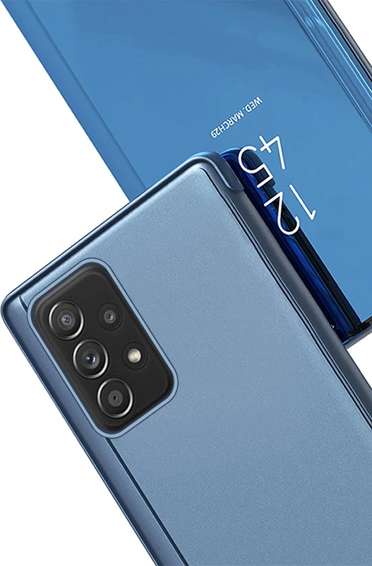 Mbështjellës Hurtel Clear View Case flip cover për Samsung Galaxy A73, rozë