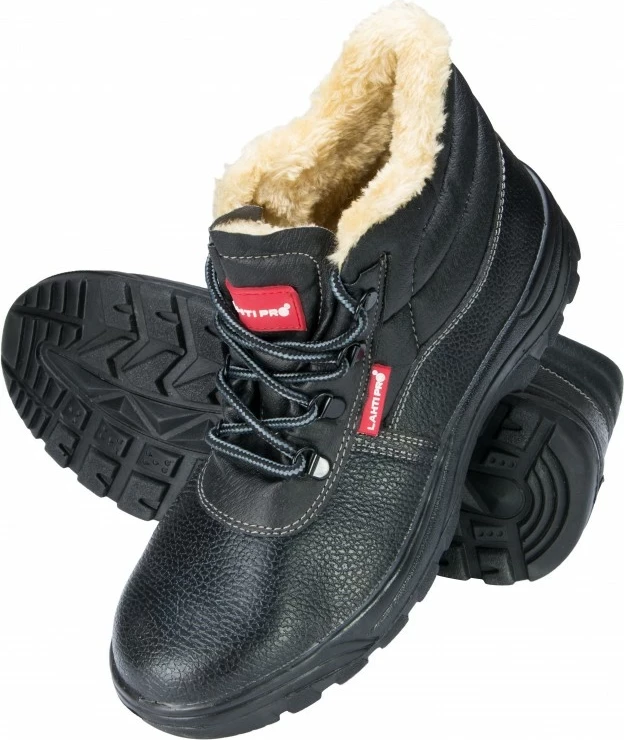 Këpucë pune dimërore lëkure LAHTI PRO L3030344, S3 SRC, nr. 44, të zeza