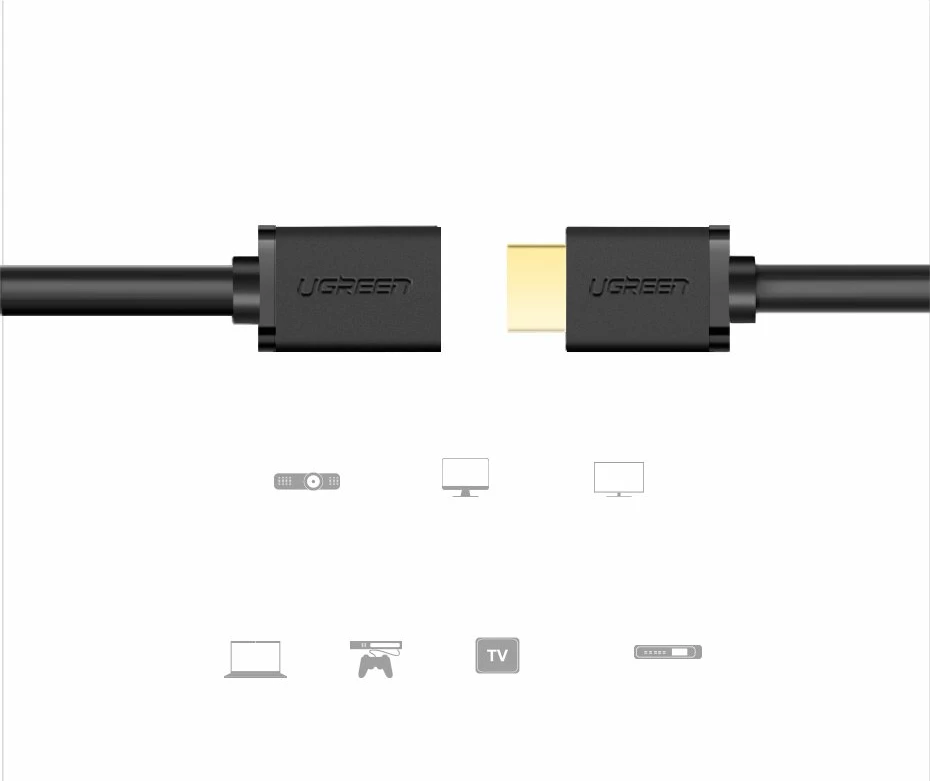 Kabllo HDMI Ugreen HD107 10142, 2m, 4K, e zezë