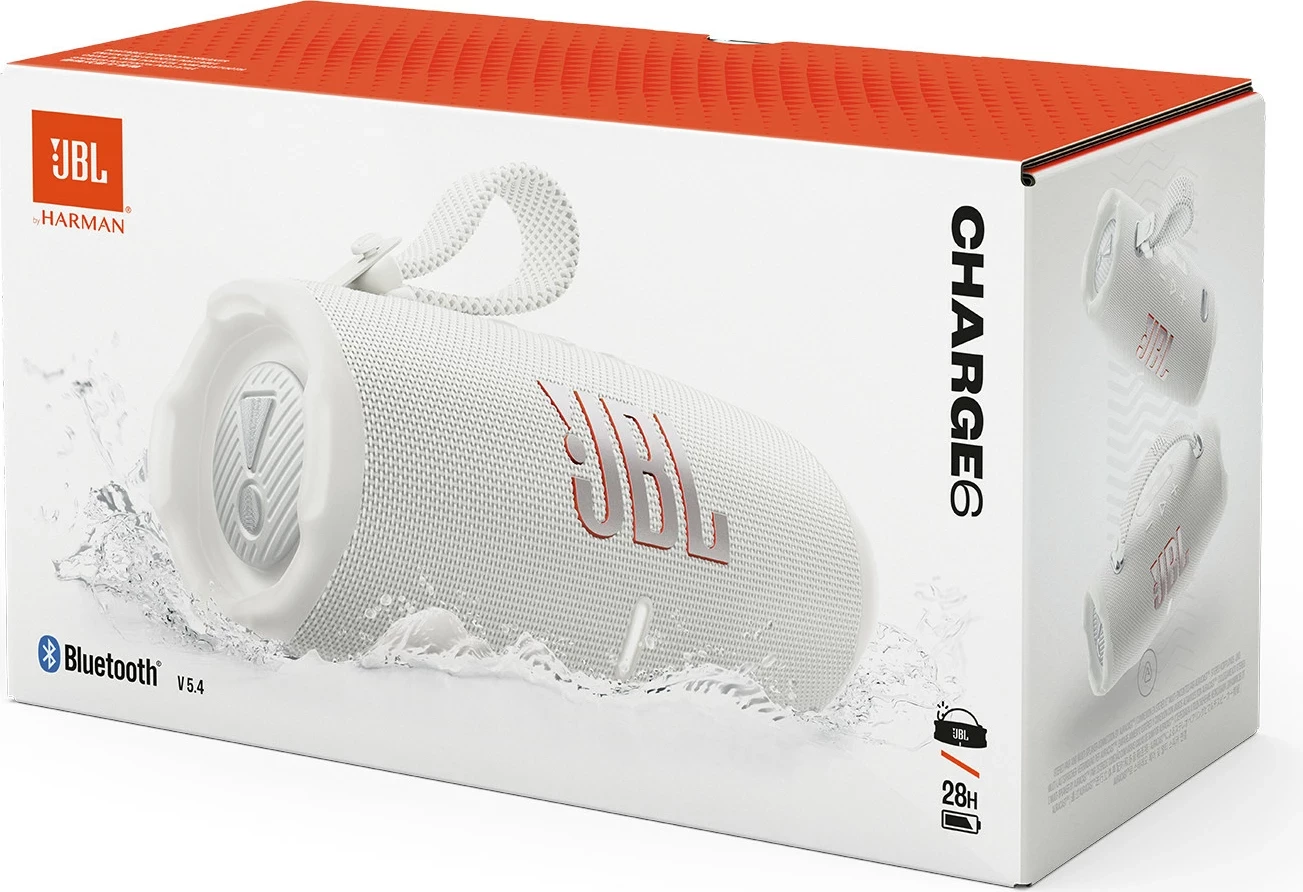 Altoparlant JBL Charge 6 Bluetooth portativ 45W IP68, bardhë