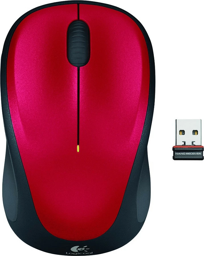 Maus Logitech M235, Wireless, Optik, i zi, i kuq