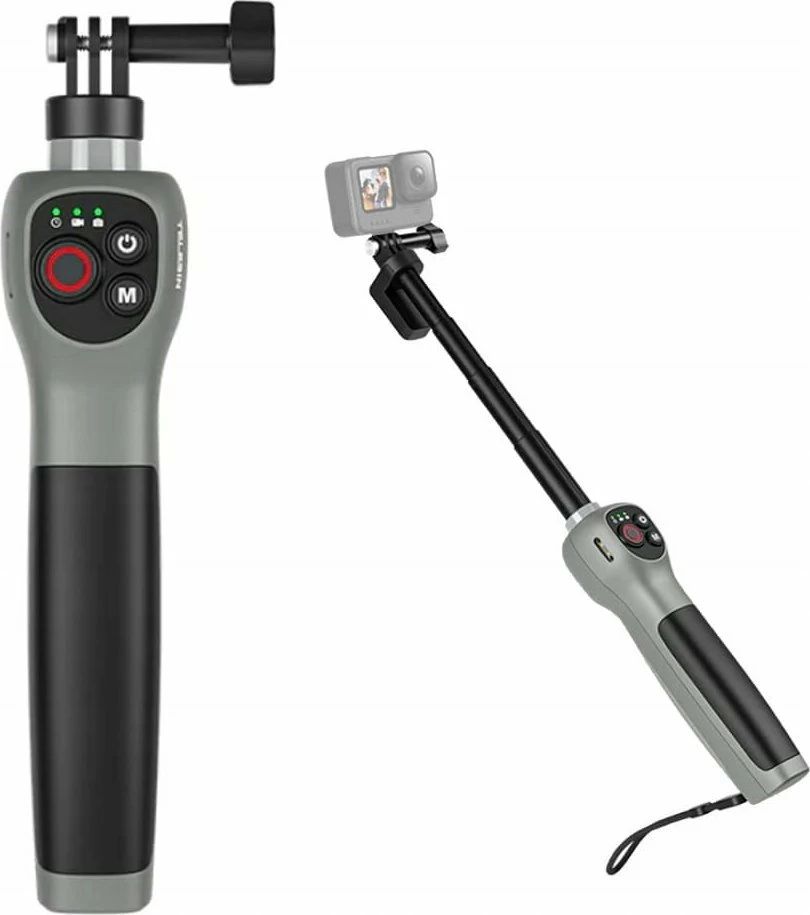 Selfie stick Telesin GP-WBT-001, waterproof IP68 30m, 25-85cm, me telekomandë, për GoPro HERO 13/12/11/10/9/MAX, zi/argjend
