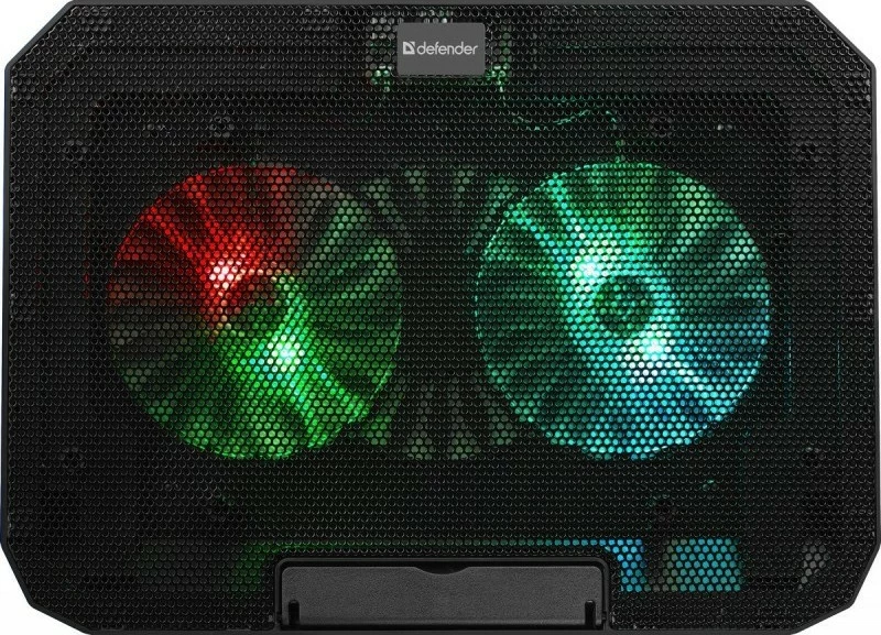Ftohës laptopi, Defender, NS-510, 15.6", 2x ventilator 14 cm, 2x USB, RGB, i zi