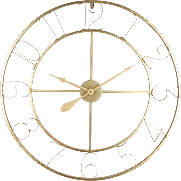 Orë muri Compa Inart metal ngjyrë ari 80x3x80cm