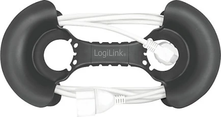Rrotullues kablli LogiLink, 2-20 m, montim në mur, i zi
