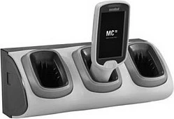 Dock karikimi Zebra 3-Slot High Density për PDA MC18, gri