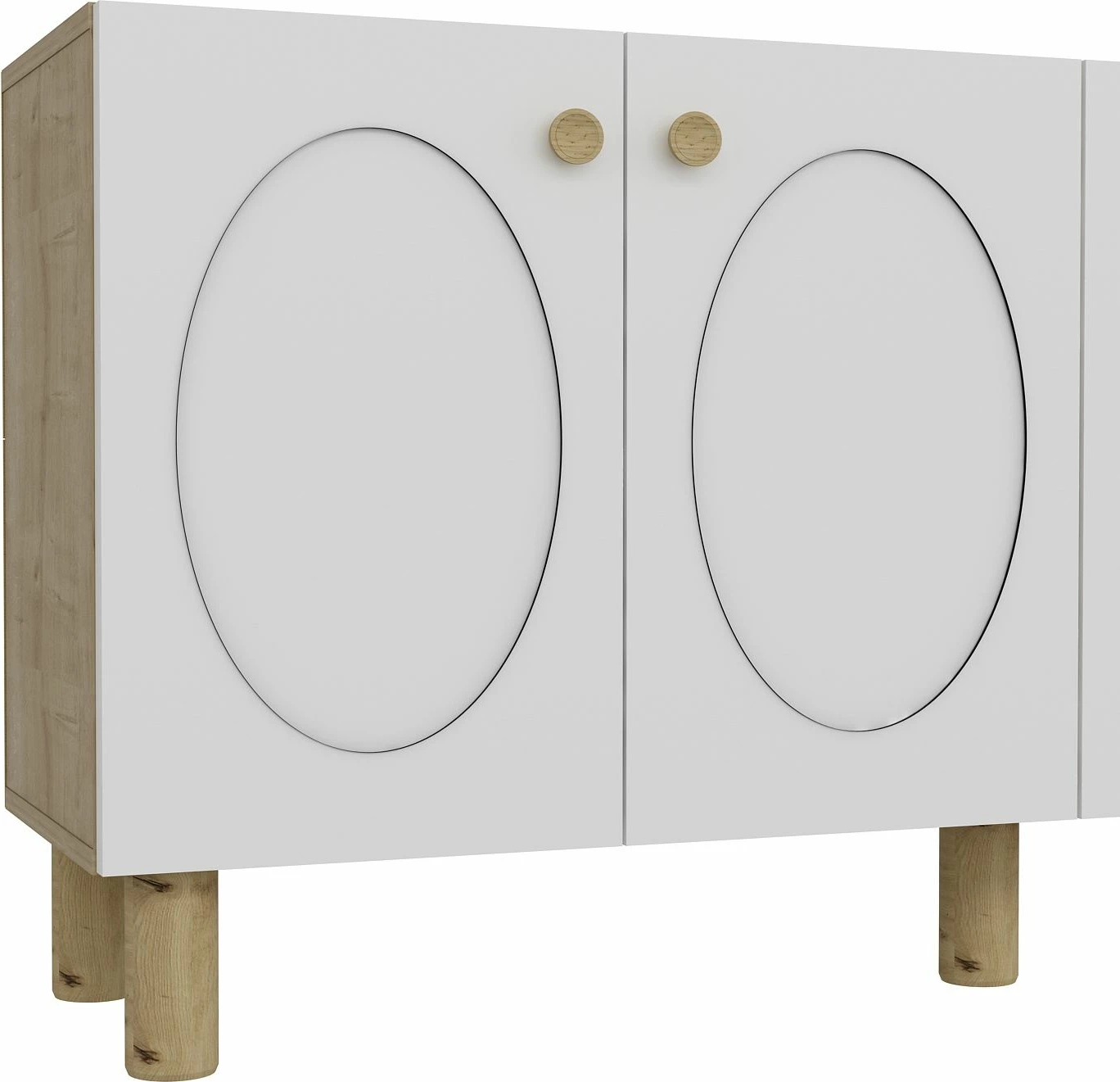 Konsol Skye Decor, Elisa KB150 Bohem, ngjyrë lis safir dhe e bardhë