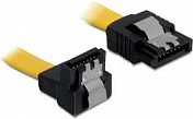 Kabllo SATA DeLOCK 0.2m, SATA 7-pin M/M, 6Gbps, e verdhë