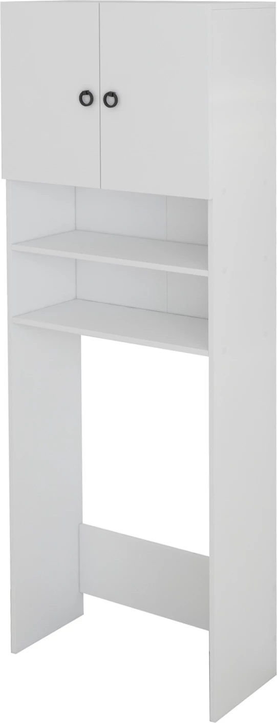 Mobilje për lavatriçe, me dollap dhe rafte, melaminë e bardhë, 64Χ27Χ180H cm, FH9122.11 8