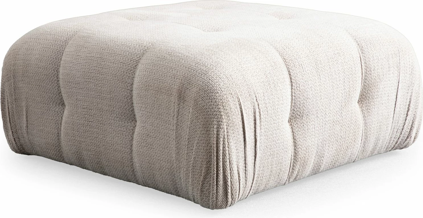 Këndare Amaris me pouffe, 2 vende, bezhë