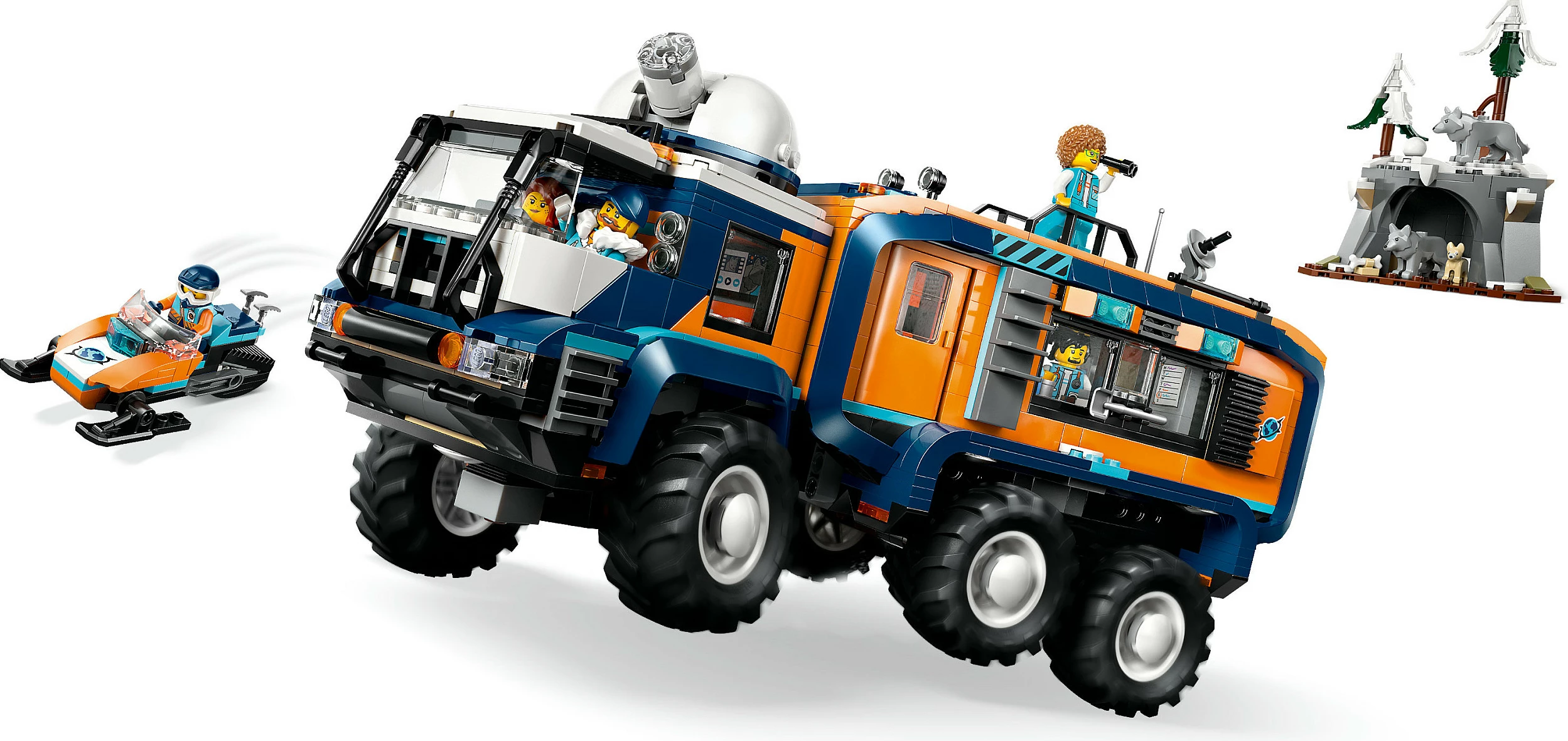Set ndërtimi LEGO City 60471 Arctic Explorer Science Lab Truck, 1064 copë, multikolor
