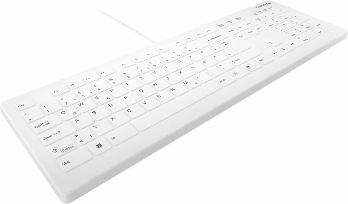 Tastierë Cherry AK-C8112, Full-size, Wired, USB, Scissor key switch, QWERTZ, Bardhë