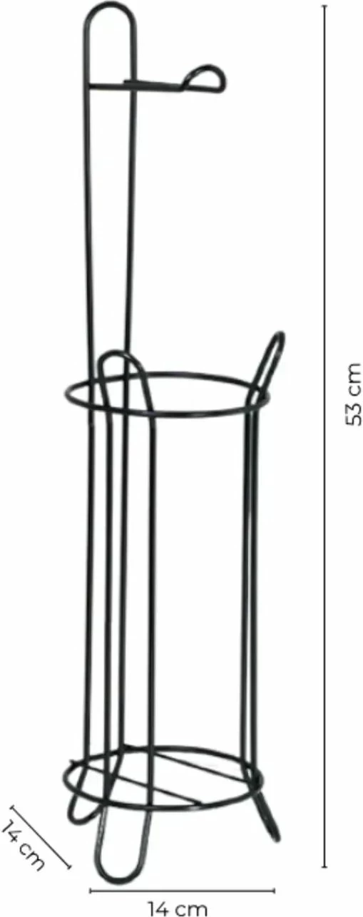 Mbajtës letre tualeti Mijolnir, i zi, WB049-B
