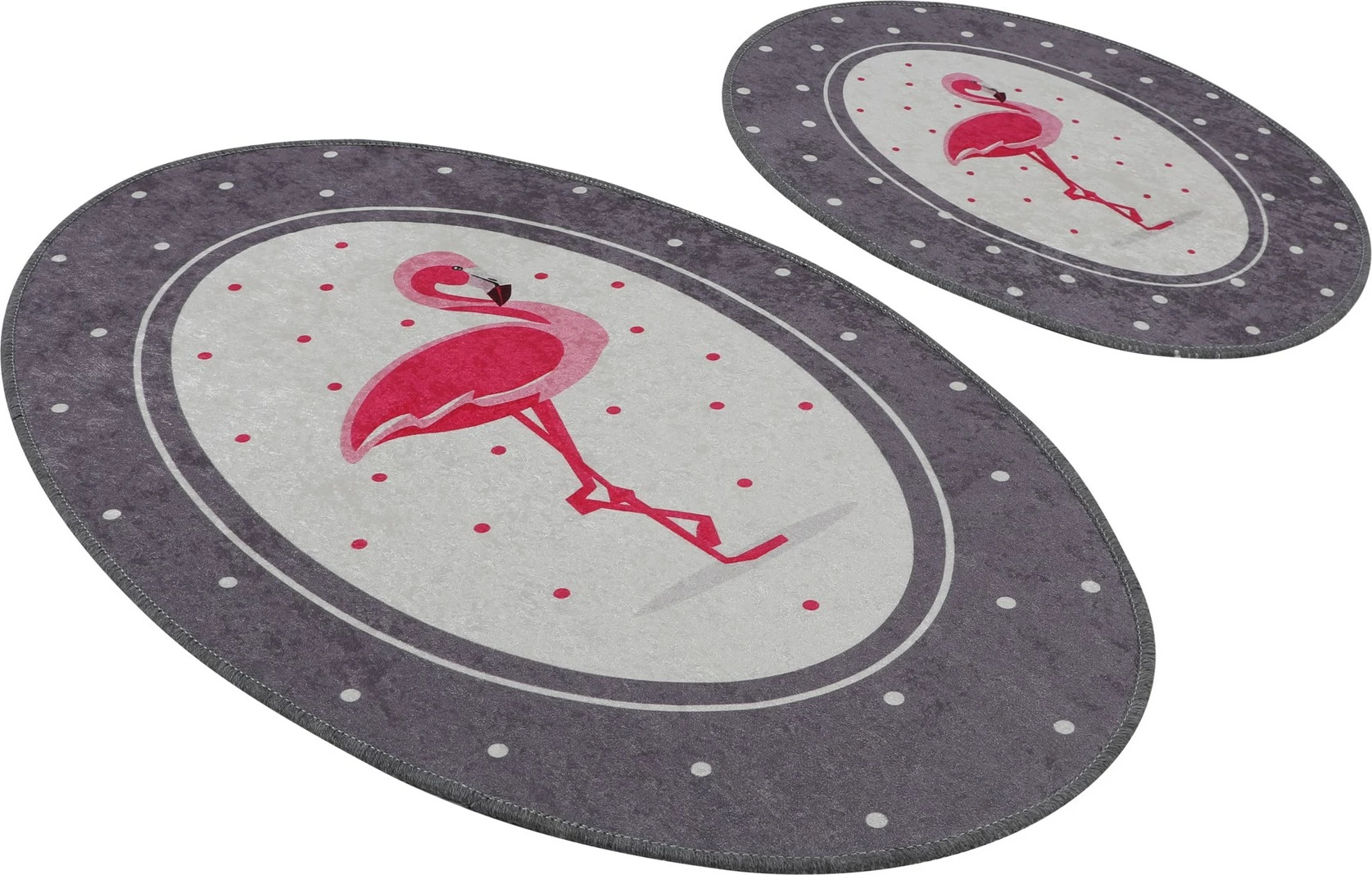Set tapetash për banjo, 2 copë, Mijölnir, flamingo, shumëngjyrëshe