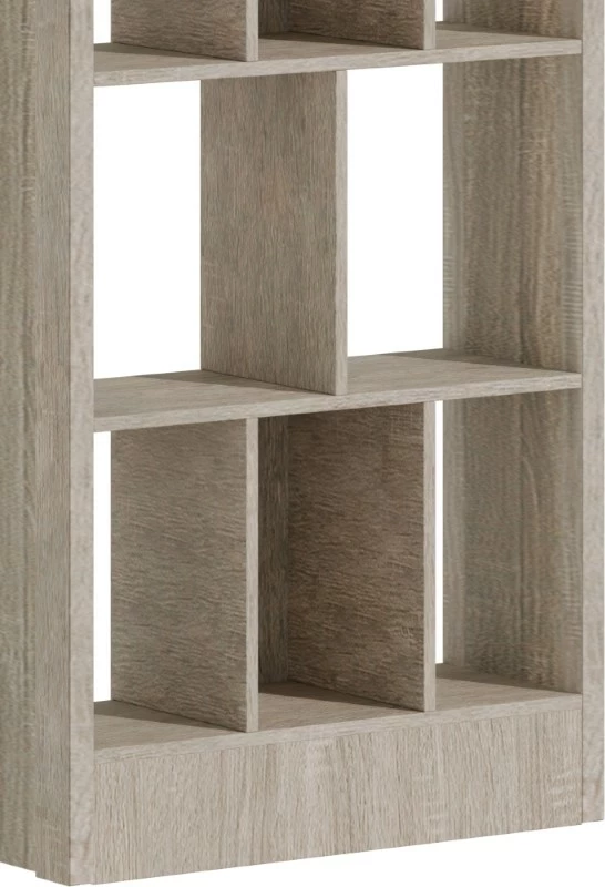 Raft librash Dividre, ngjyrë lisi sonoma, 80x30x181cm