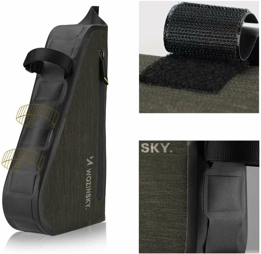 Çantë kornize biçiklete Wozinsky WBB15BK, 3.5L, poliester, gri