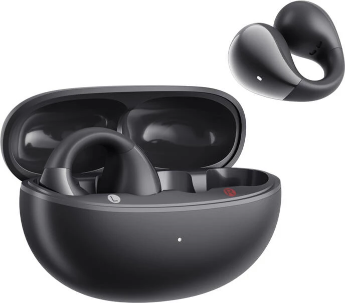 Kufje QCY Crossky Clip C30, wireless, Bluetooth 5.4, të zeza, me kuti karikimi