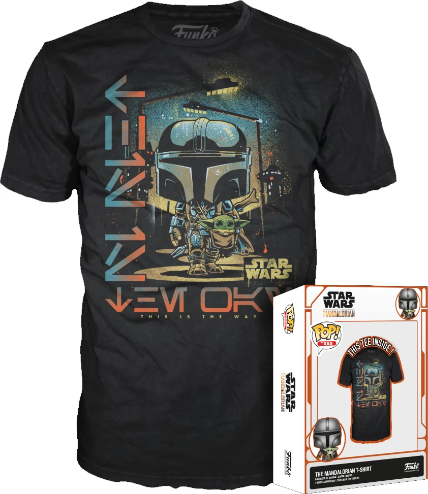 Maicë Funko Pop! Star Wars Boba Fett, XL, 100% pambuk, e zezë, set me figurë