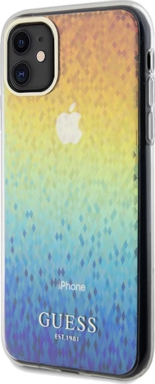 Mbështjellës Guess IML Faceted Mirror Disco Iridescent për iPhone 11/XR, Multicolor