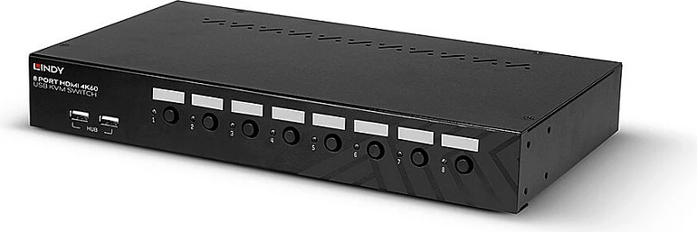 Switch KVM LINDY 8-Port HDMI 4K60, USB 2.0, Audio, Rack 1U, i zi