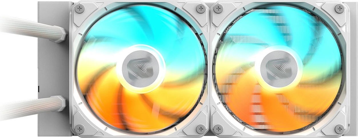 Ftohës lëngshëm AiO Gigabyte Gaming 240 ICE, 240mm, 2x120mm RGB, i bardhë