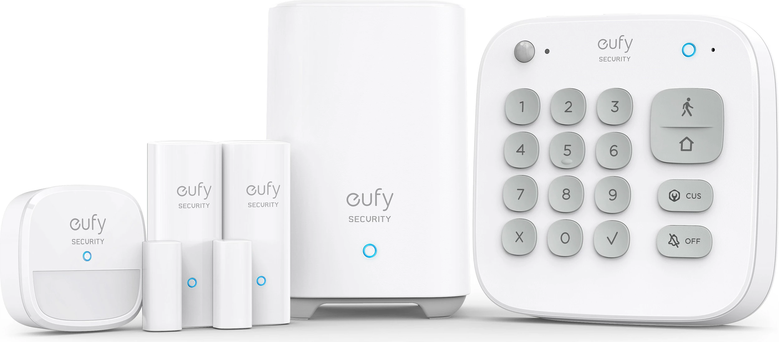 Alarm sistem Eufy Anker T8990321, Wi-Fi, sensor lëvizje, sensorë dyer/dritare, qendër, bardhë
