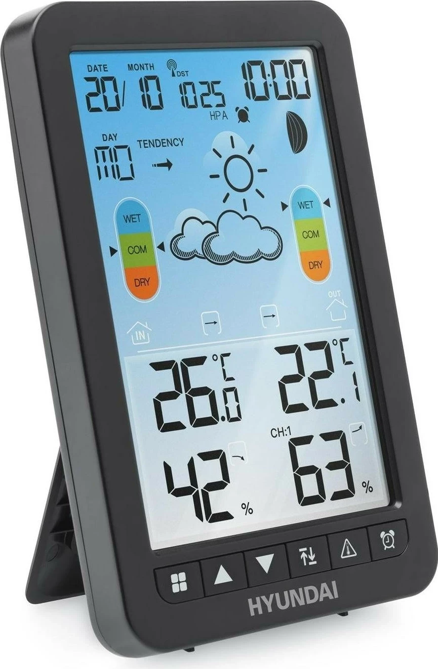 Stacion moti Hyundai HY-WS2420, ekran i ndriçuar, sensor wireless, zi