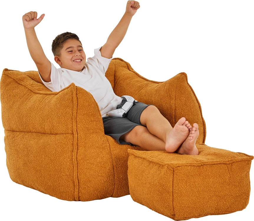 Set ulëse Sponge me këmbështetëse, ngjyrë terrakote, 95x102x73cm