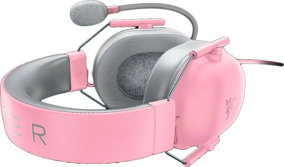 Kufje gaming Razer BlackShark V2 X, 7.1 surround, me mikrofon, rozë