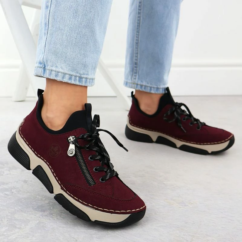 Këpucë për femra Rieker 45973-36, burgundy