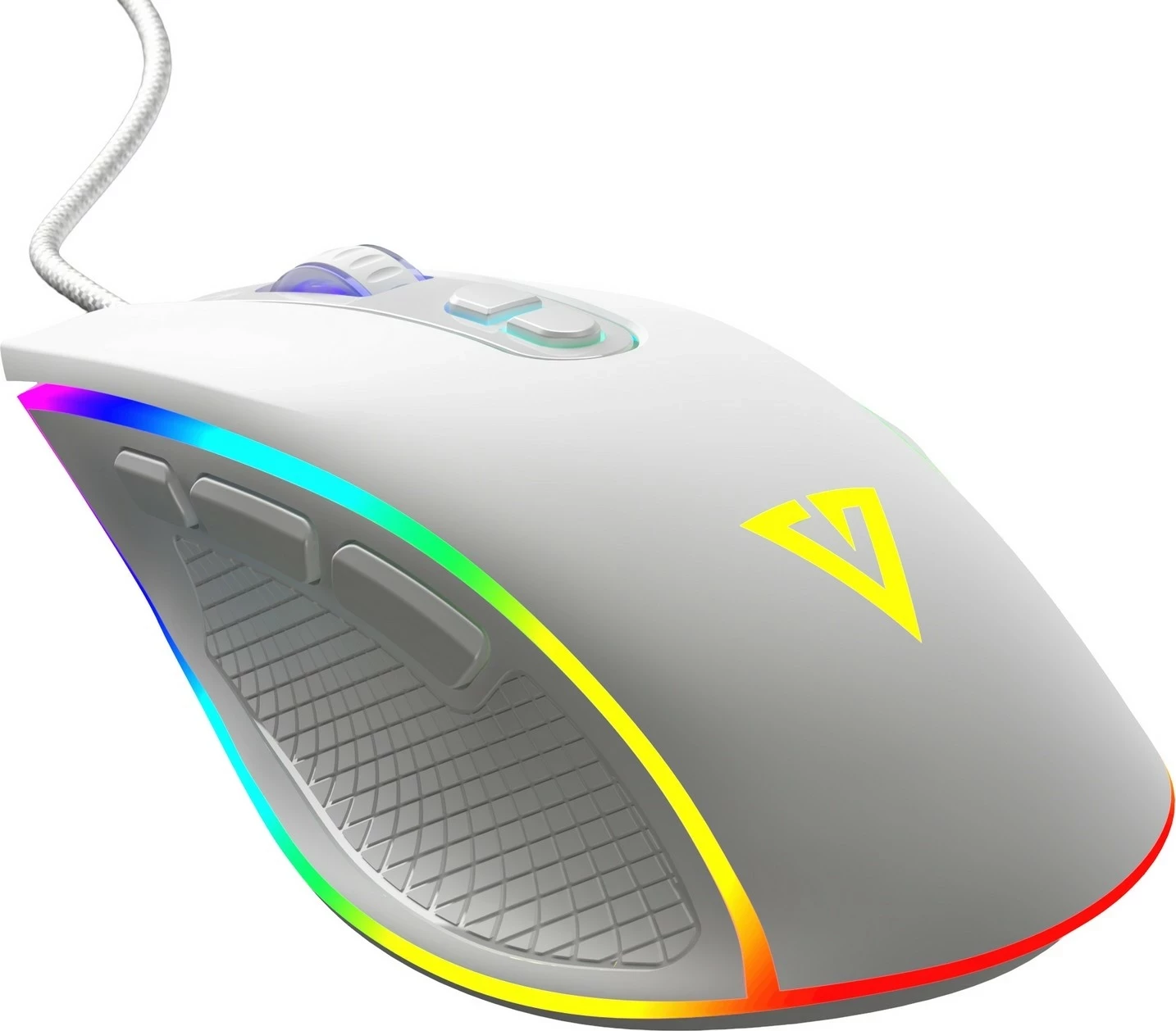 Maus Modecom Volcano Veles, RGB, me kabëll, i bardhë