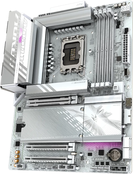 Pllakë amë GIGABYTE B860 AORUS ELITE WF7 ICE, LGA1851, ATX, DDR5, Wi‑Fi 7, USB4, e bardhë