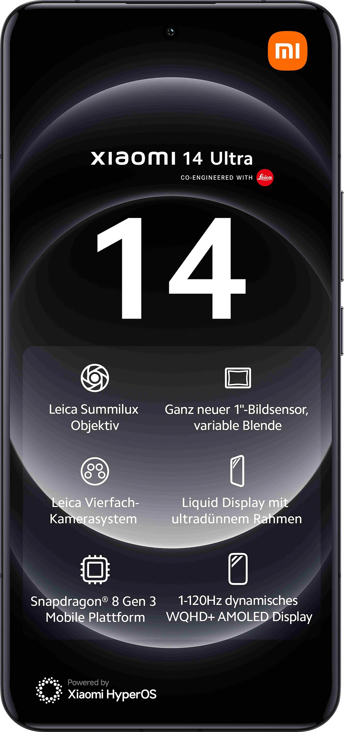 Celular Xiaomi 14 Ultra, 6.73", 16+512GB, 5G, i zi 