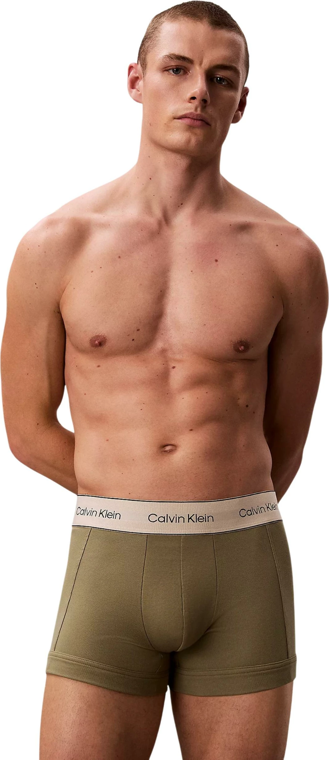 Të brendshme për meshkuj Calvin Klein Underwear TRUNK 3PK LV00NB4446, kafe baltë [Madhësia: S]