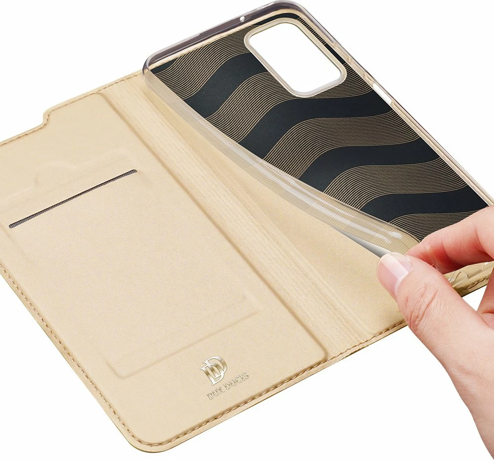 Mbështjellës Dux Ducis Skin Pro Bookcase për Samsung Galaxy A03s, ari