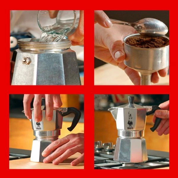 Aparat kafeje moka Bialetti Moka Express 6 filxhanë 300 ml (990001163), Argjend