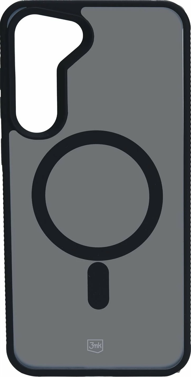 Mbështjellës 3MK Smoke MagCase për Samsung Galaxy S23 5G, MagSafe, 2 mm, transparent i tymosur, i zi 2