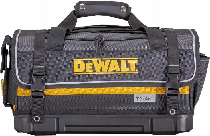Çantë mjetesh DeWalt TSTAK DWST83540-1 44x25x25 cm, me rrip shpatulle, gri