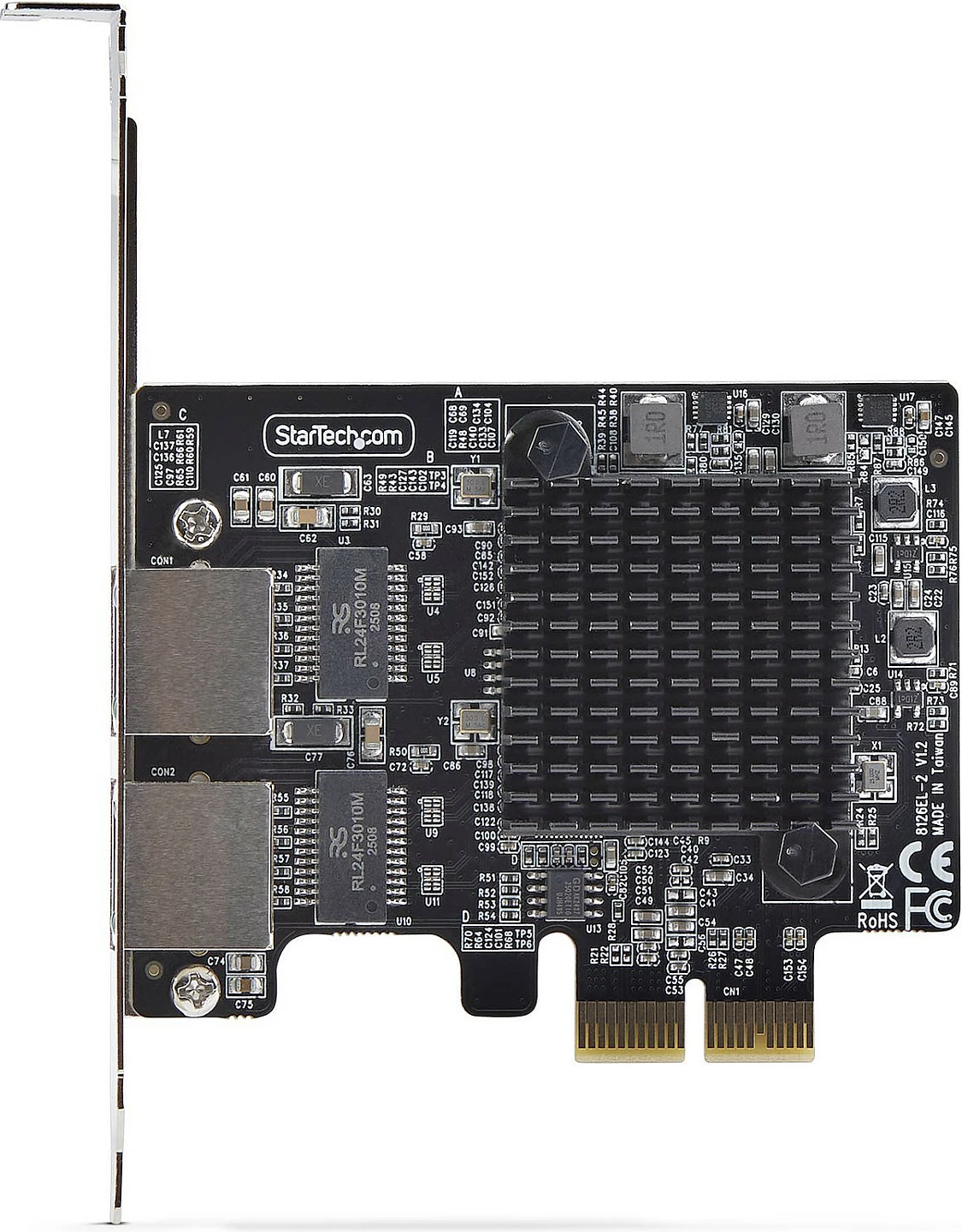 Kartë rrjeti PCIe StarTech 2-Port 5G, Realtek RTL8126, 2x RJ-45, 5000 Mbit/s, e zezë