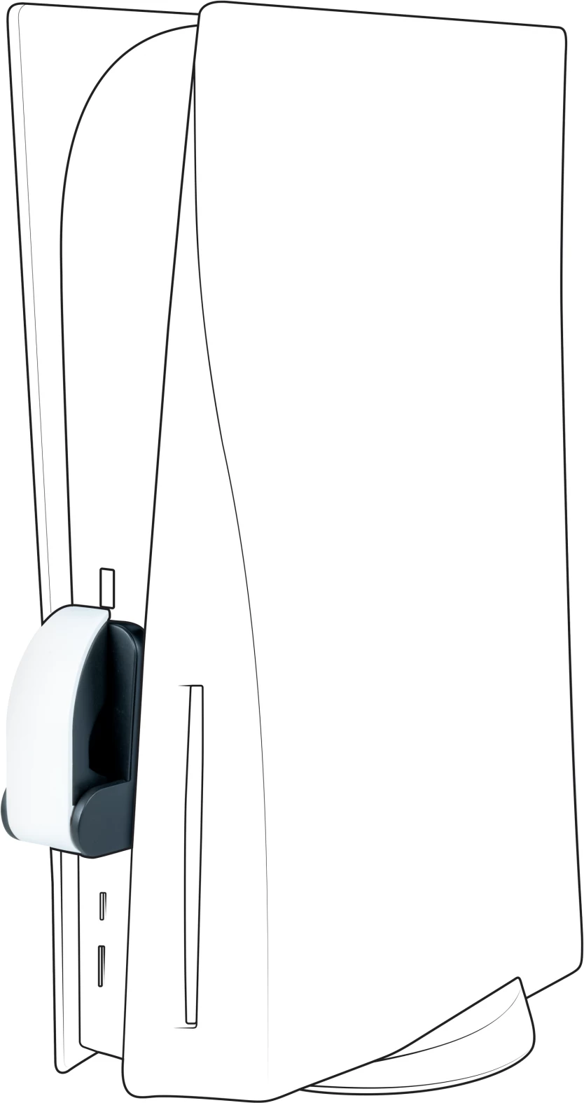Stacion karikimi Nacon (BIGBEN) për kontrollor PS5 DualSense/DualSense Edge, USB-C, bardhë/zi