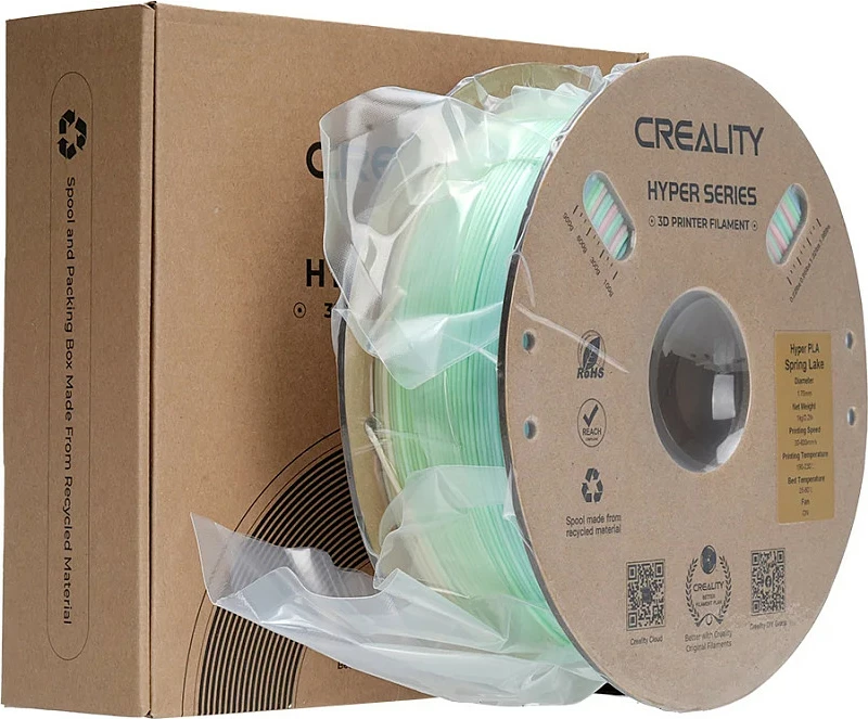 Filament PLA Creality Hyper Series 3301010424, 1.75mm, 1kg, gradient (blu/gjelbër/rozë)