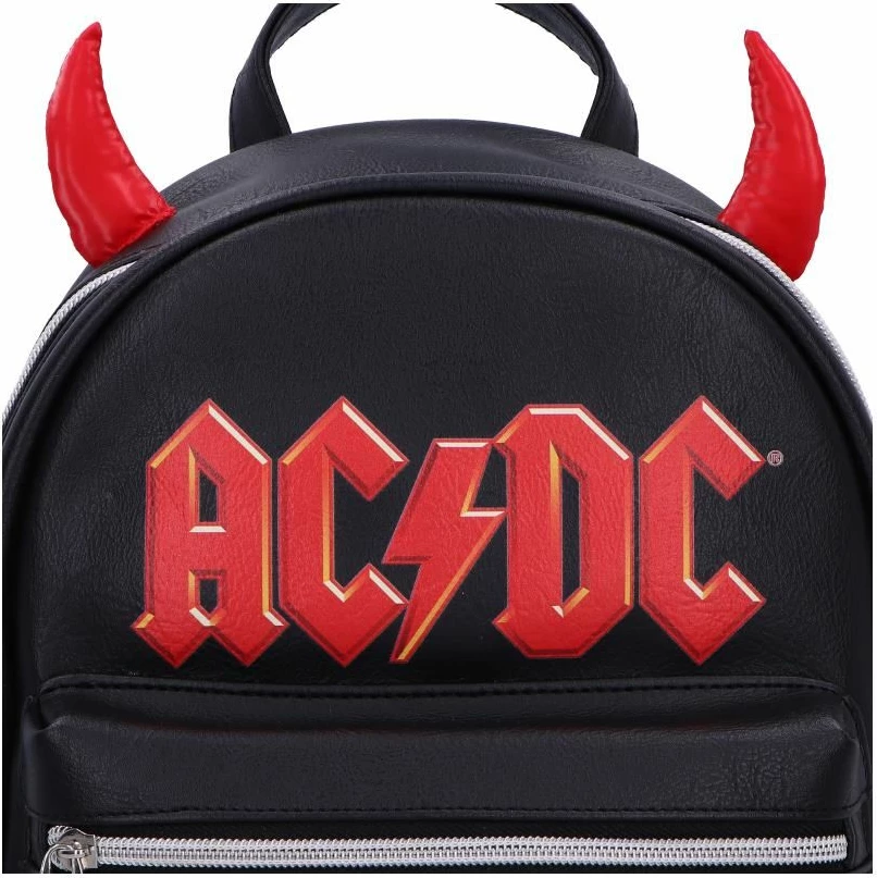 Çantë shpine Nemesis Now AC/DC, 31 cm, PU, me brirë djalli, e zezë