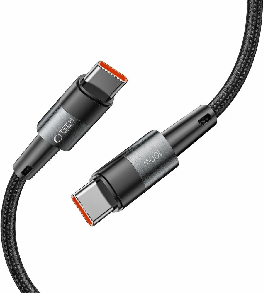 Kabllo USB-C/USB-C Tech-Protect UltraBoost 1m, 100W, Gri